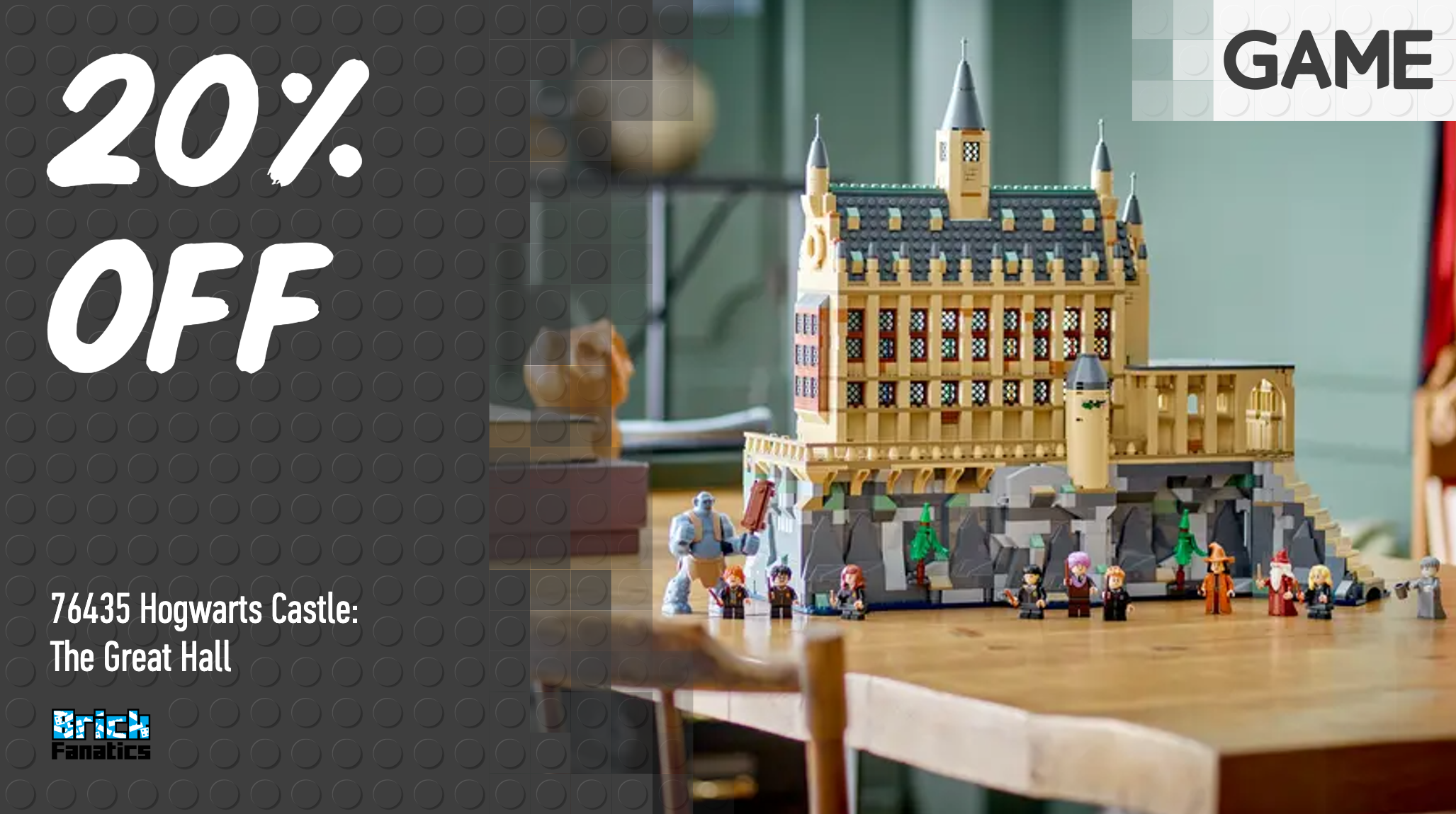 Back in stock: LEGO Harry Potter Great Hall for 20% off