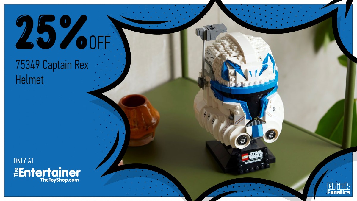 Lowest price yet: 25% off LEGO Star Wars 75349 Captain Rex Helmet at The Entertainer
