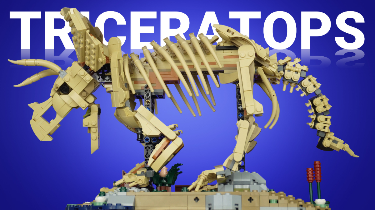 Watch a hands-on review of the new LEGO Triceratops