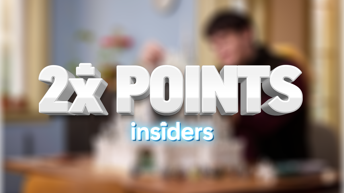 How to get the most doubled LEGO Insiders points possible