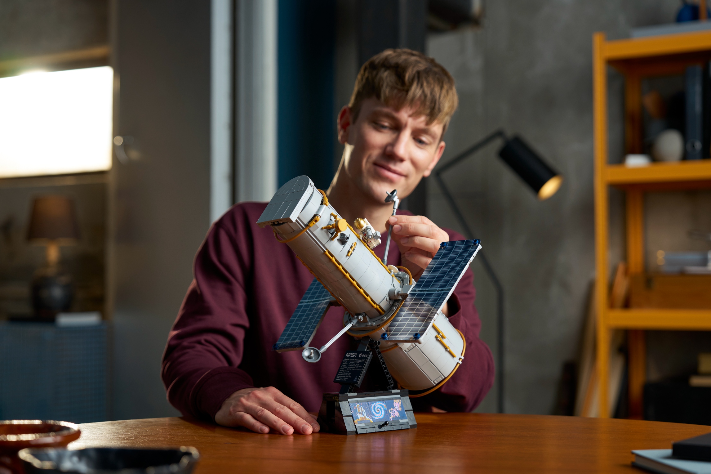 The LEGO Hubble Space Telescope display stand tells a hidden story