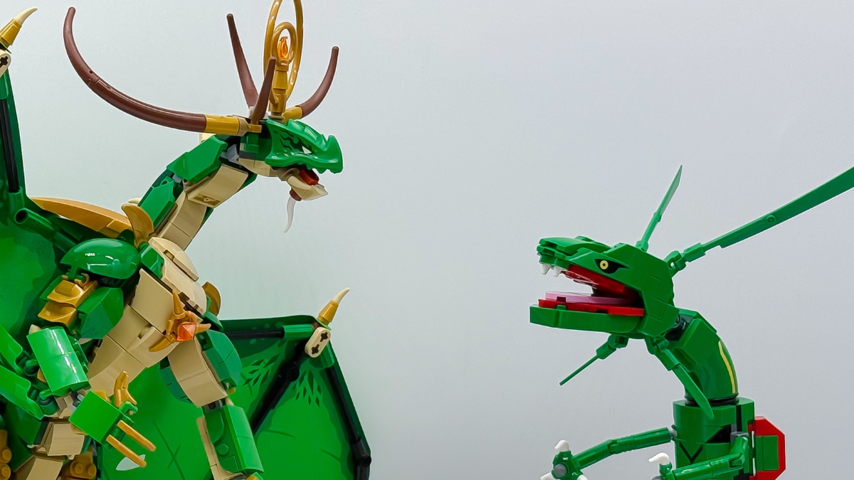 LEGO NINJAGO vs. Pokémon: Dragon display sets