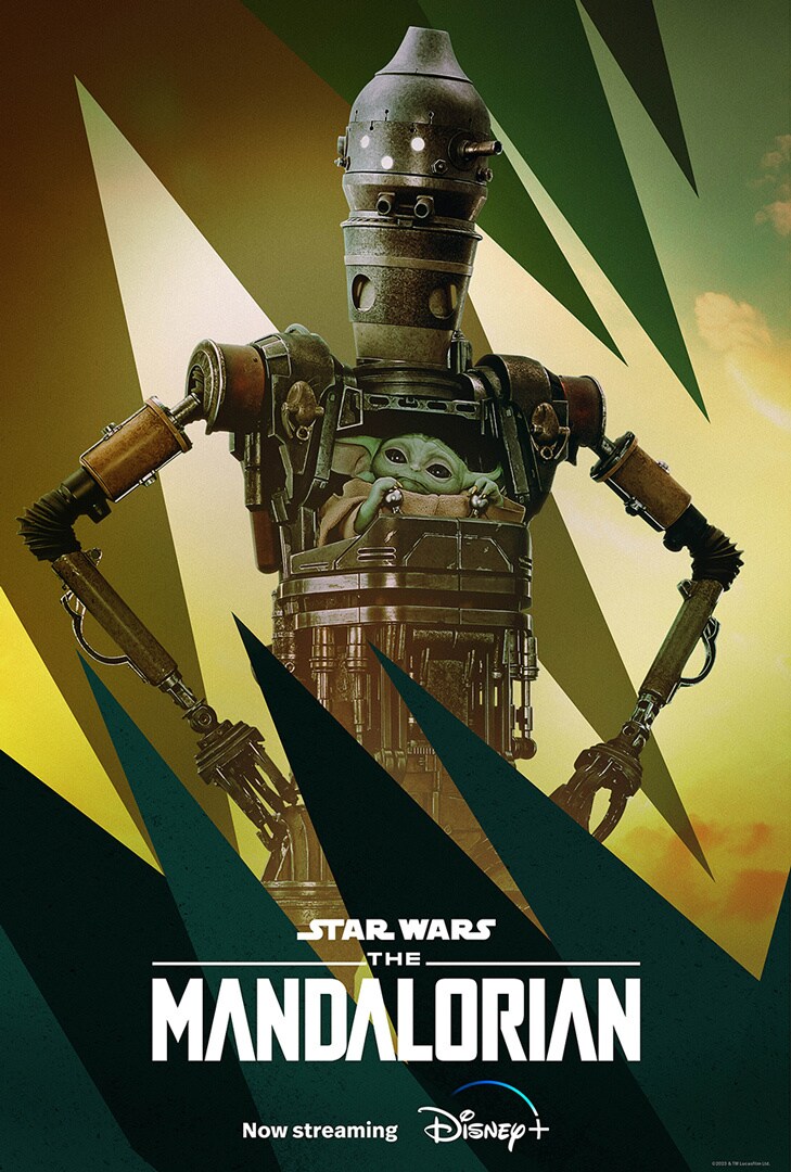the mandalorian ig-11 grogu poster