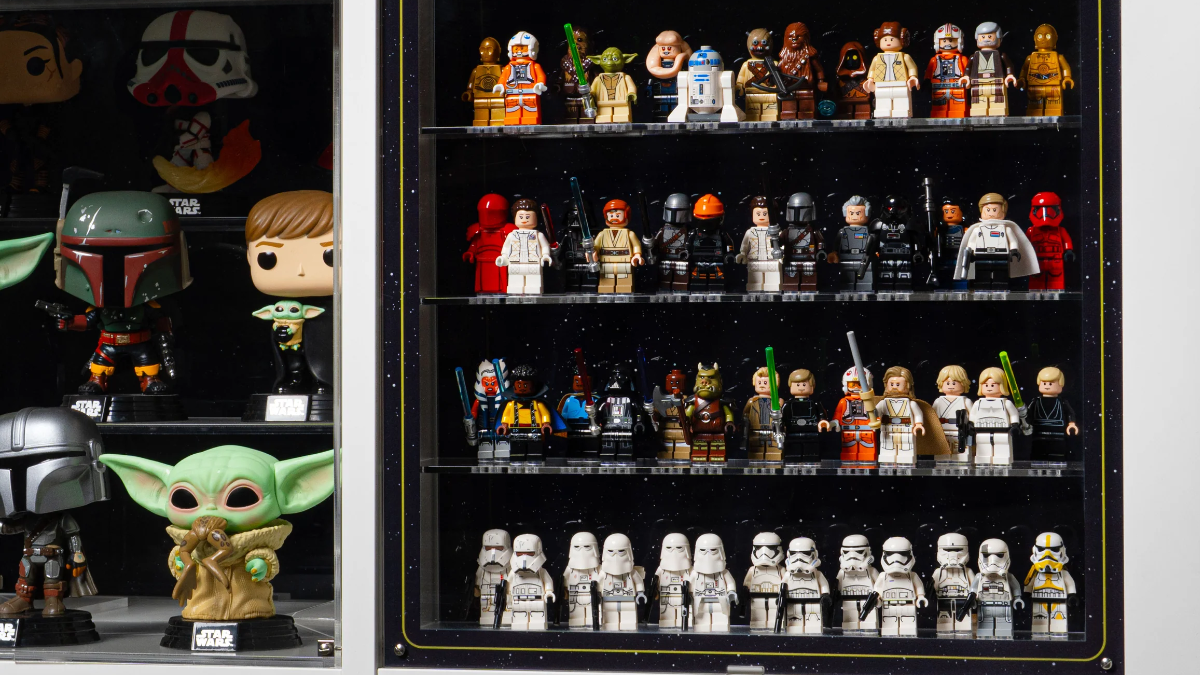 Op til 20% rabat på LEGO minifigur-udstillinger hos Wicked Brick