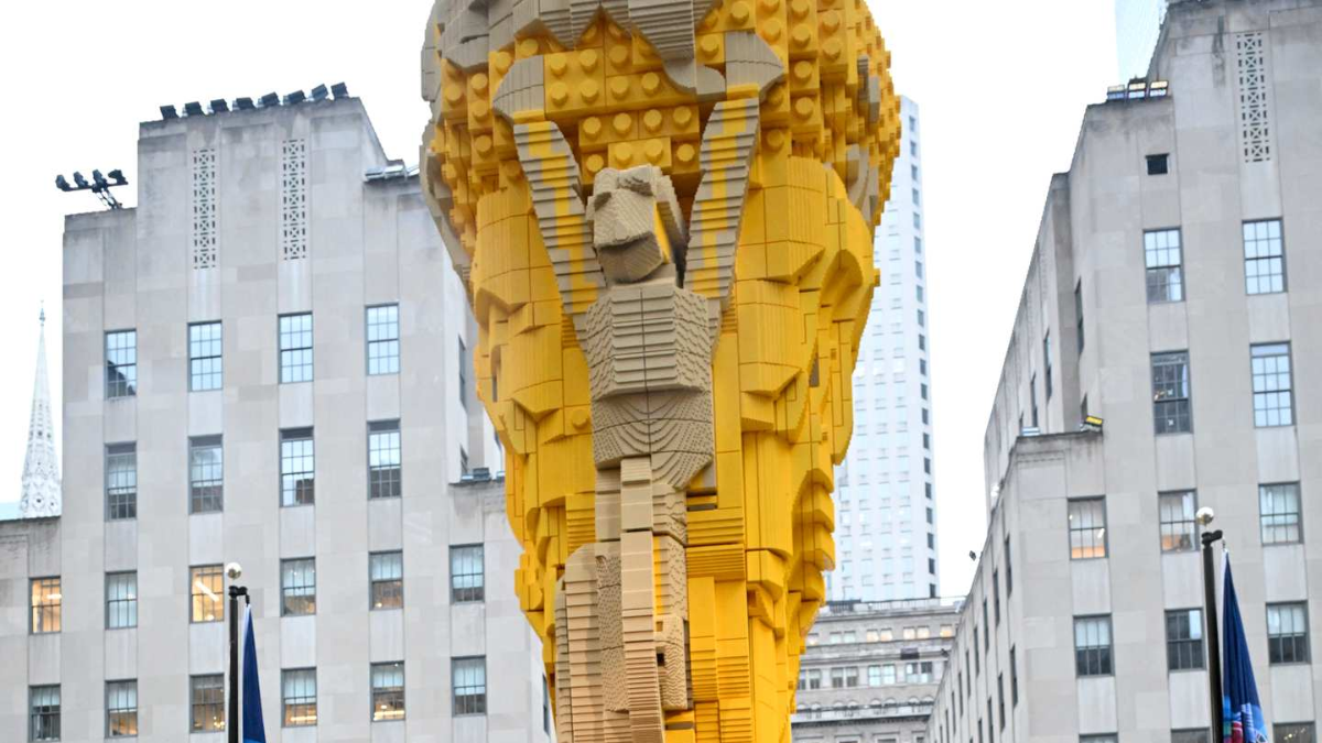 Colossal LEGO FIFA World Cup Trophy unveiled in New York