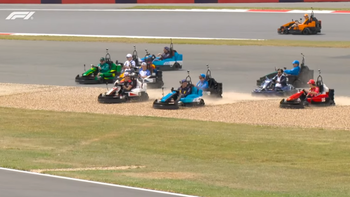 The LEGO F1 minicars were as chaotic as you'd expect