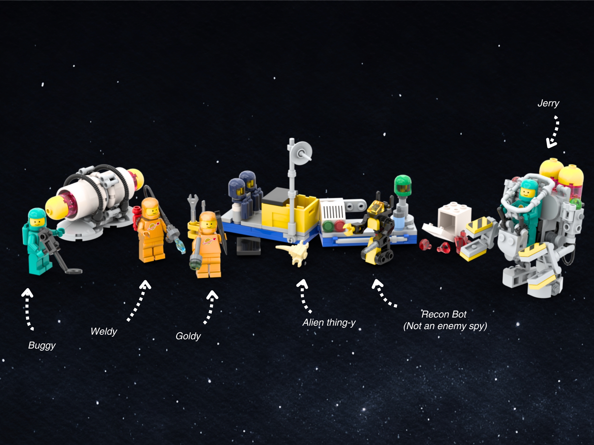 lego bricklink designer program series 11 lunar cargo train minifigures fan design