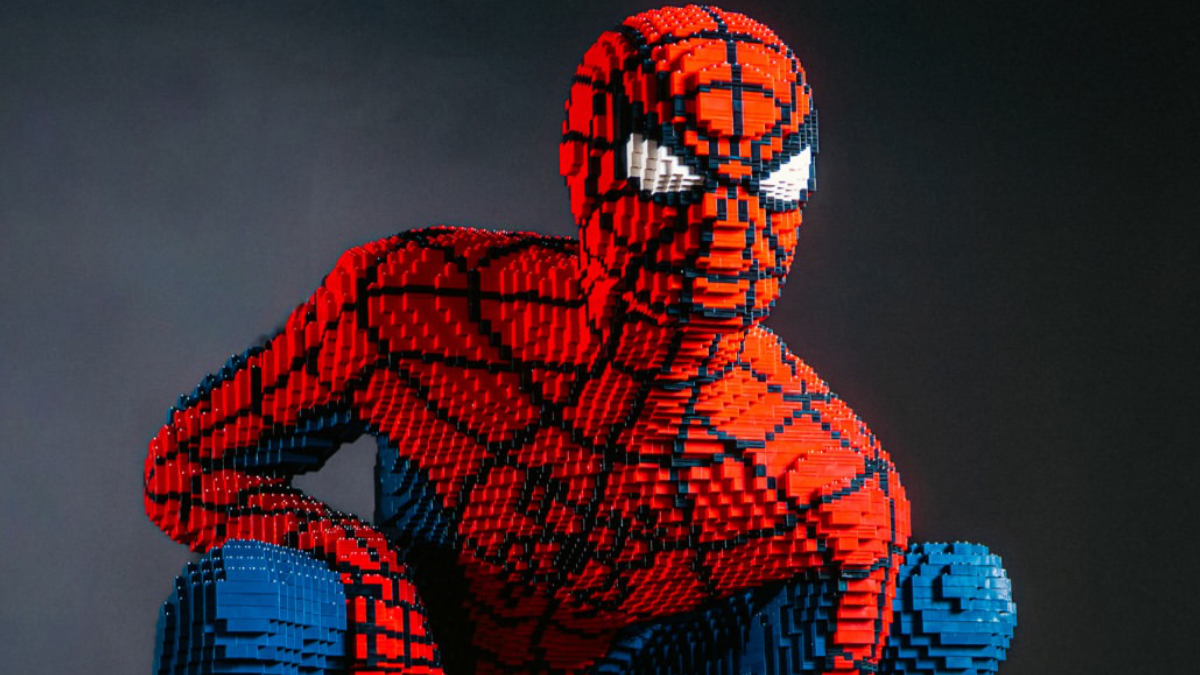 Tom Holland meets giant LEGO Spider-Man ahead of Marvel return