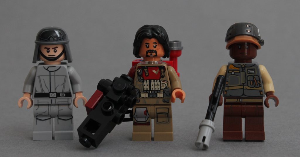 The set's three minifigures offer impressive detail.