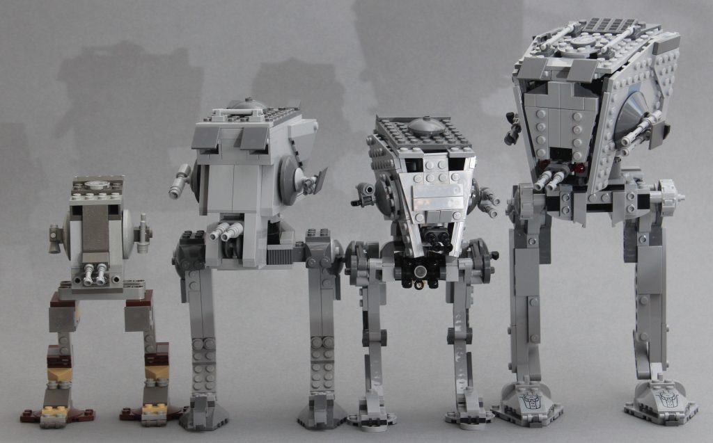 The AT-ST over the years, from 2001 to 2016.