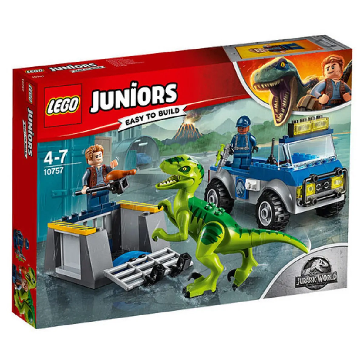 lego jurassic world raptor cage