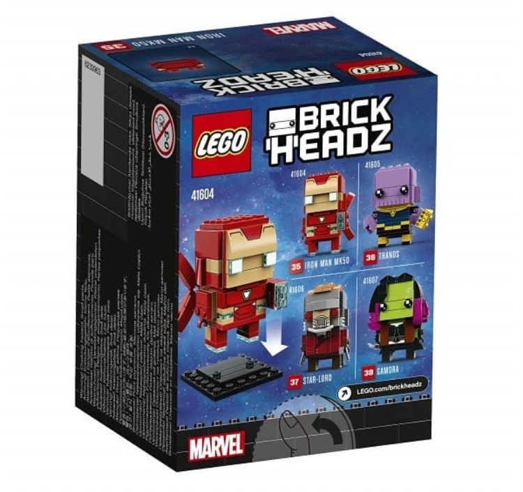LEGO BrickHeadz 41604 Iron Man MK50 back
