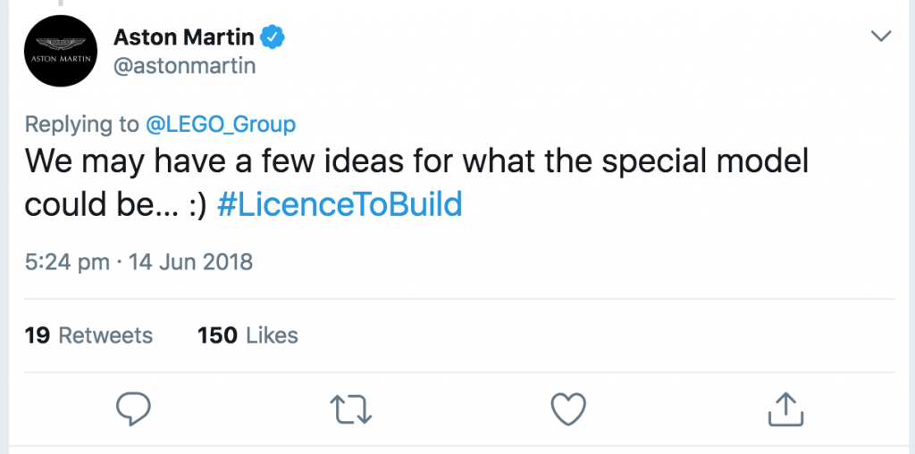 Aston Martin Bond tweet