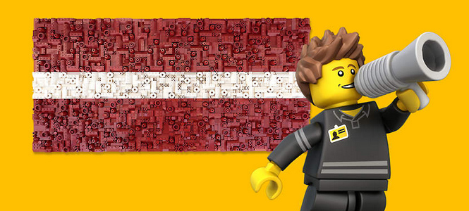 LEGO flag Latvia