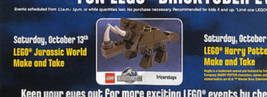 LEGO Jurassic World tapis Triceratops en vedette