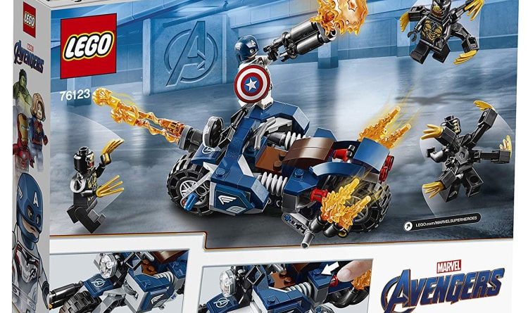 LEGO Marvel Avengers Endgame 76123 Captain America Outriders Attack box back