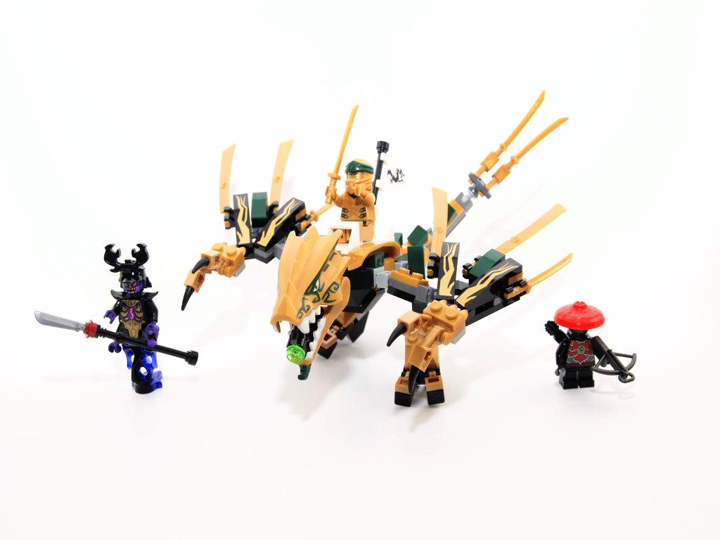 golden ninja dragon lego set