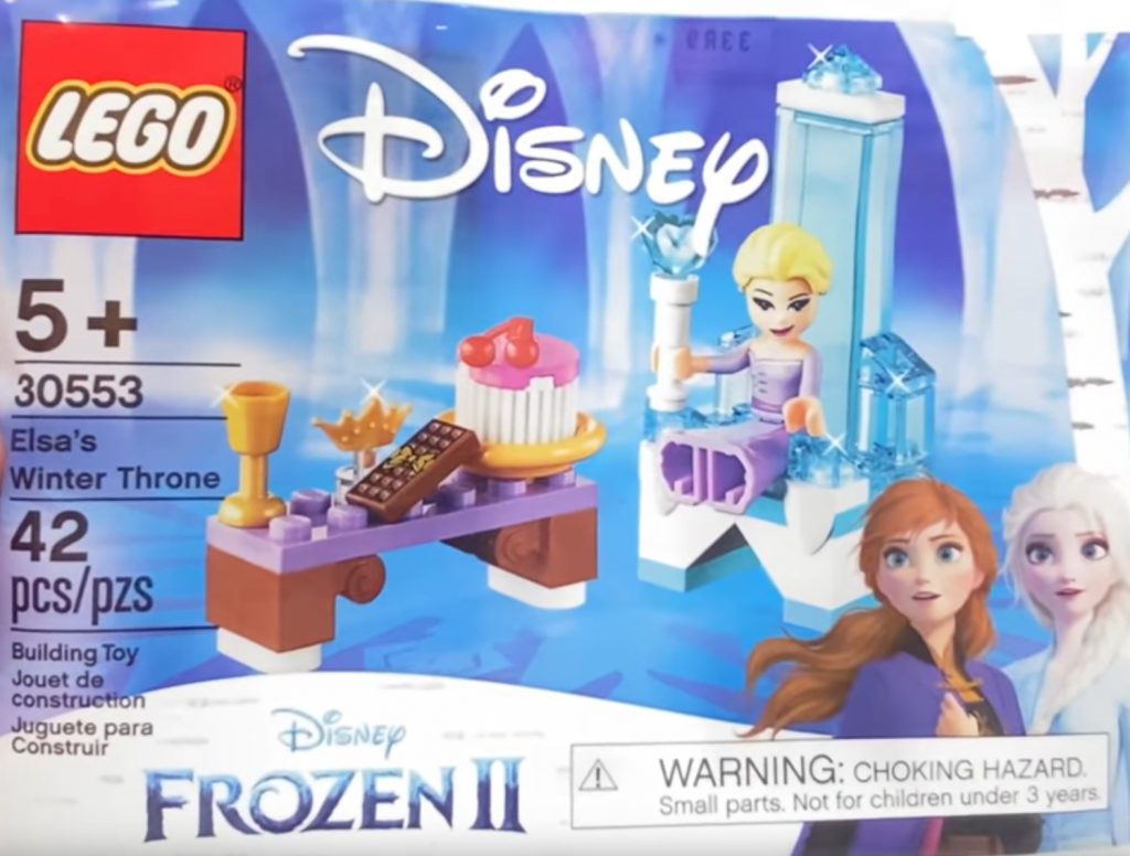 LEGO Disney Frozen II 30553 Sacchetto di plastica del Trono d'Inverno di  Elsa rivelato