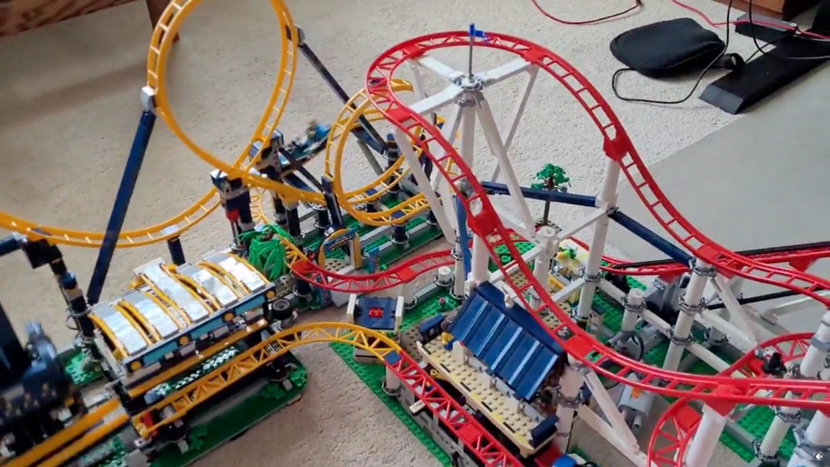 Combining LEGO coasters into one massive ride