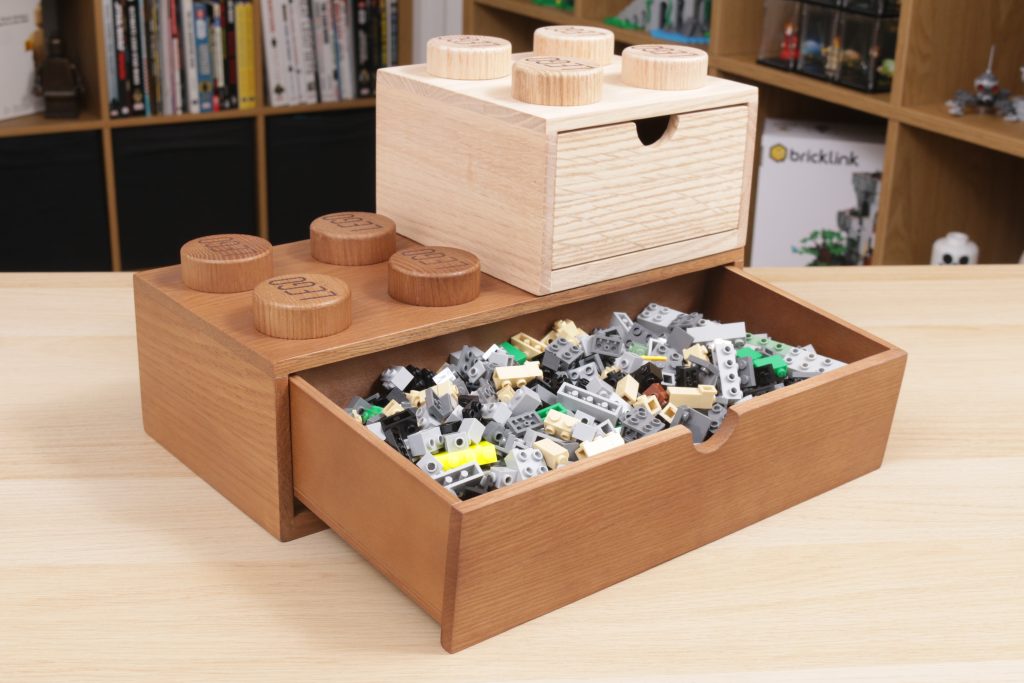 LEGO Room Copenhagen Wooden Desk Drawer 2x2 and 2x4 review 57