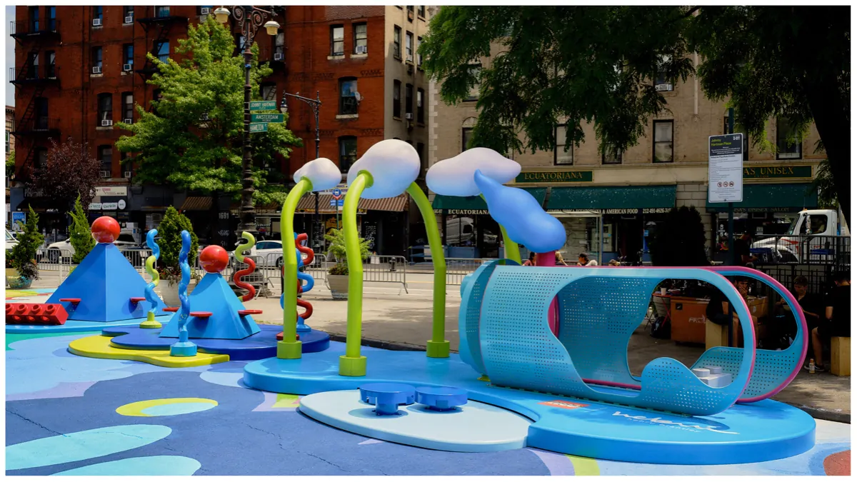 LEGO and artist Hebru Brantley unveil new play park in West Harlem