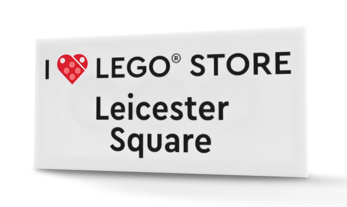Limited edition tile piece at LEGO Store Leicester Square