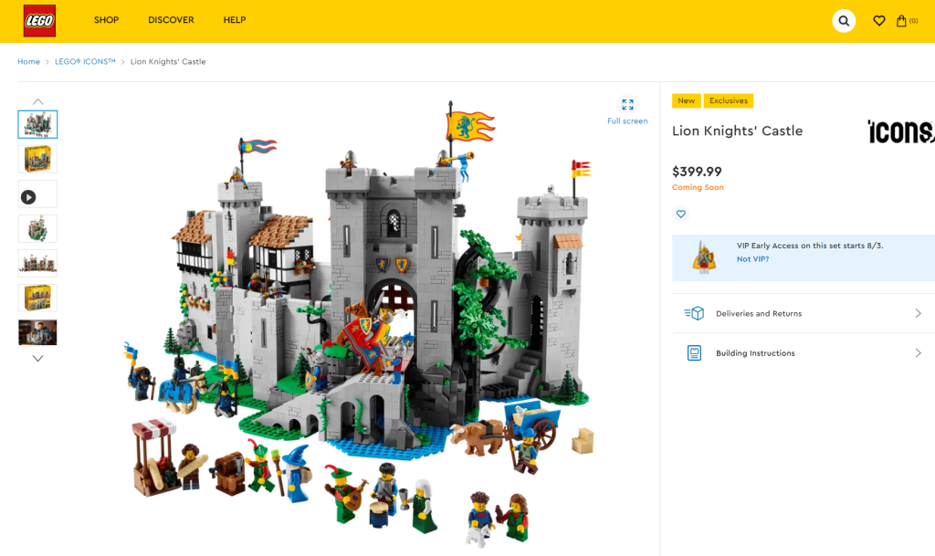 LEGO 10305 Lion knights Castle coming soon
