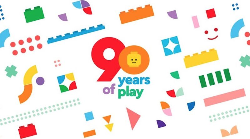 Logotipo de LEGO 90 años de juego