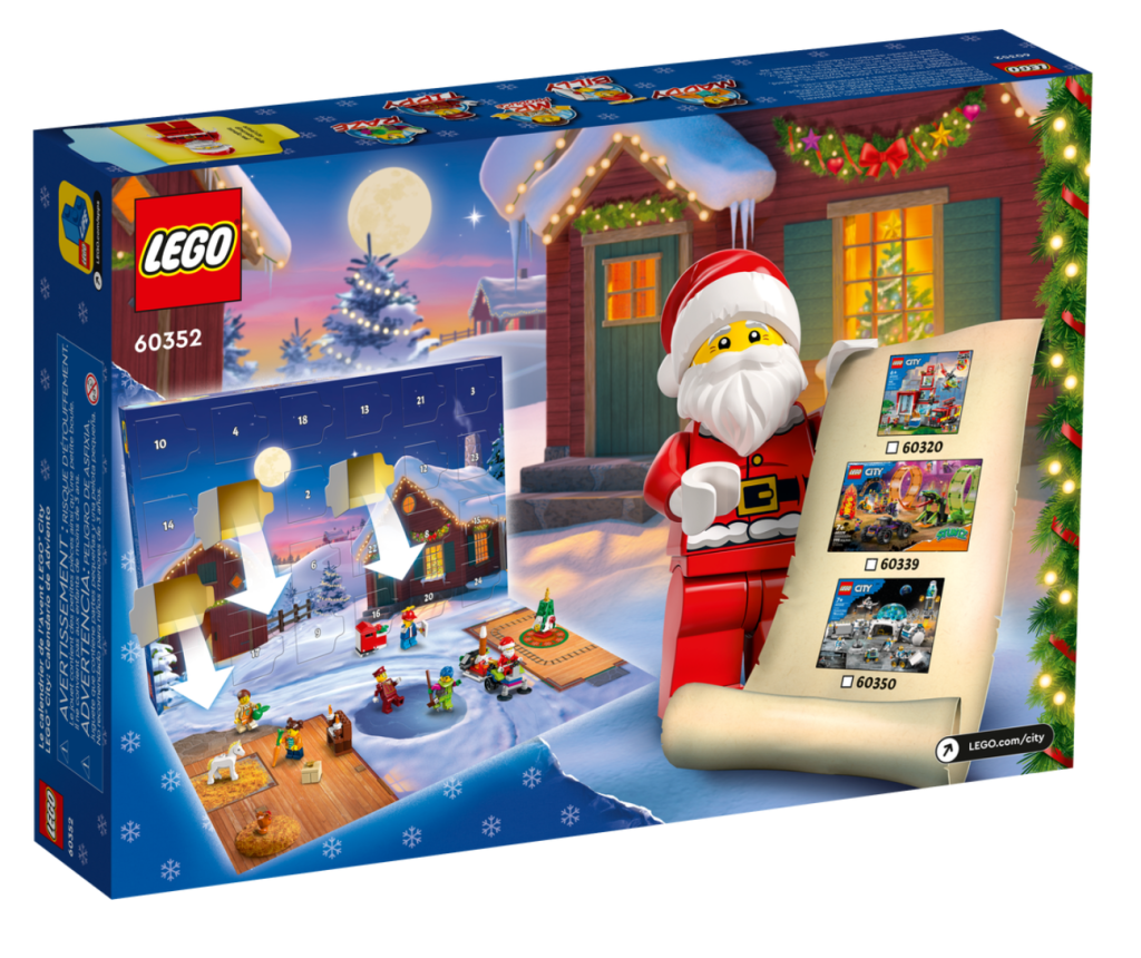 LEGO CITY 60352 advent calendar box back