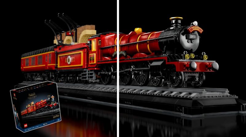 LEGO Harry Potter 76405 Hogwarts Express Collectors Edition rosso scuro in primo piano
