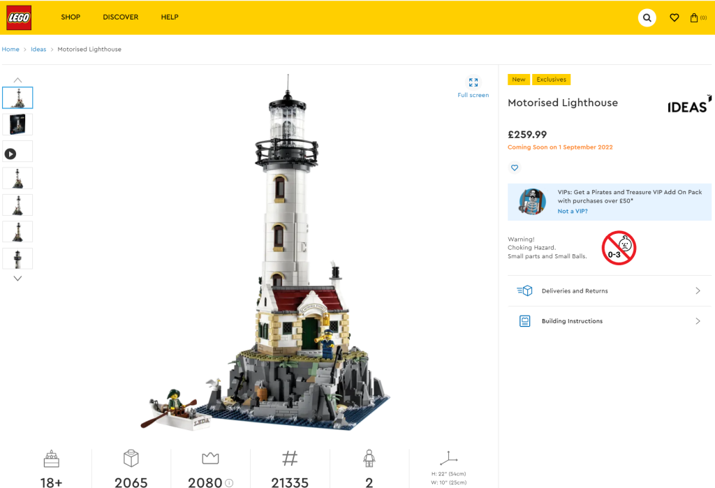 LEGO Ideas 21335 motorised lighthouse august 27 screenshot