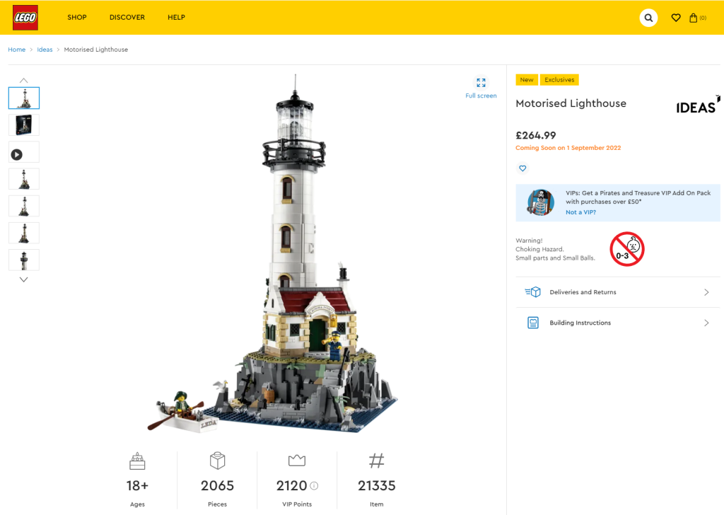 LEGO Ideas 21335 motorised lighthouse launch screenshot