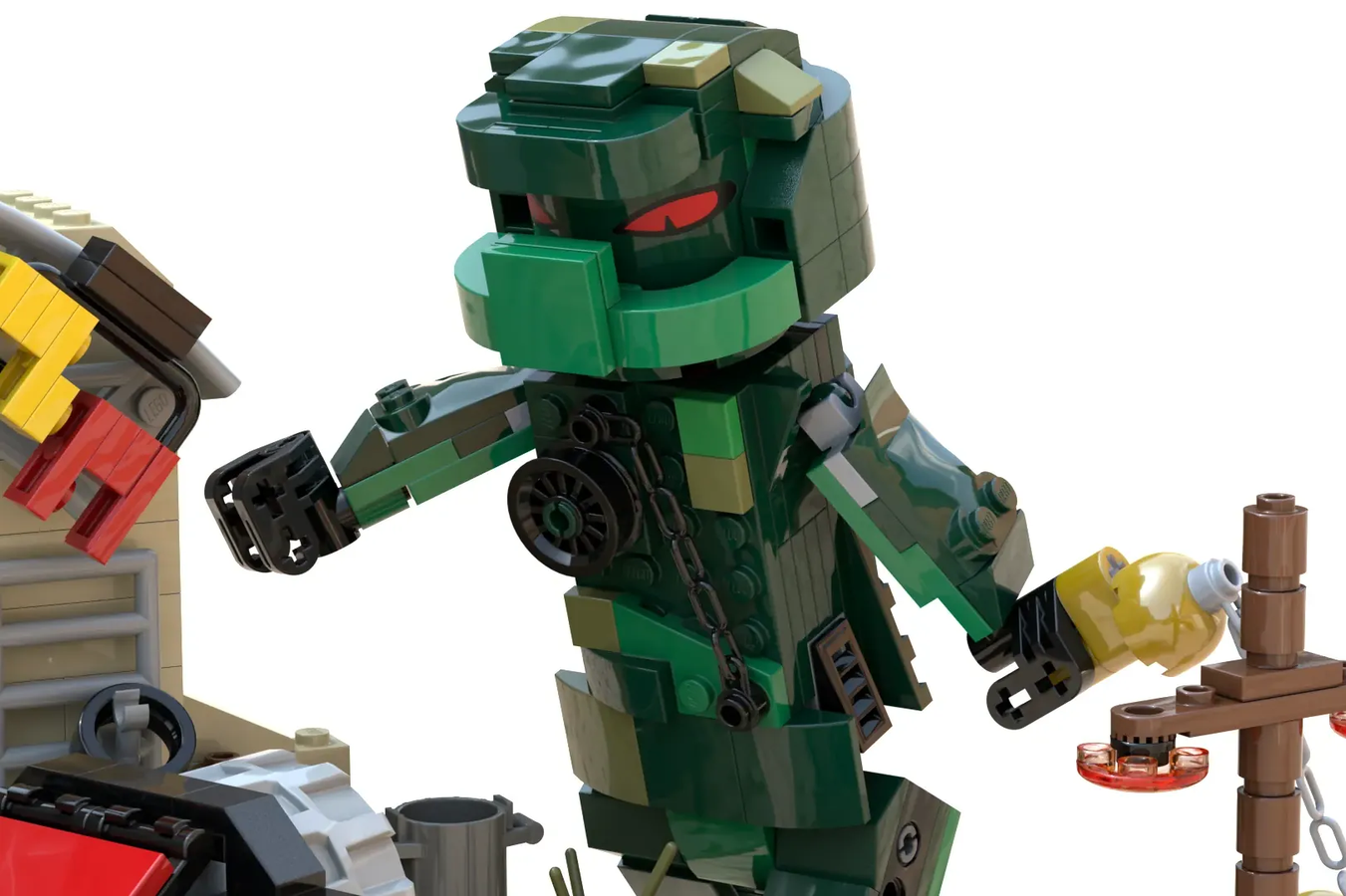 GAGNEZ une pièce rare de chien LEGO Husky mal imprimée avec Brick