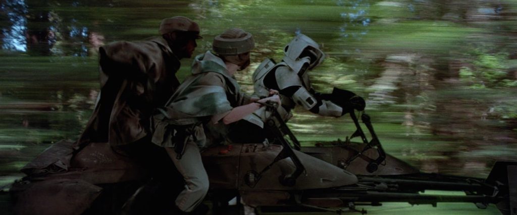 Star Wars Return of the Jedi Endor speeder bike chase