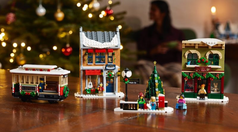 LEGO Winter Village 10308 Holiday Main Street lifestyle featured 1