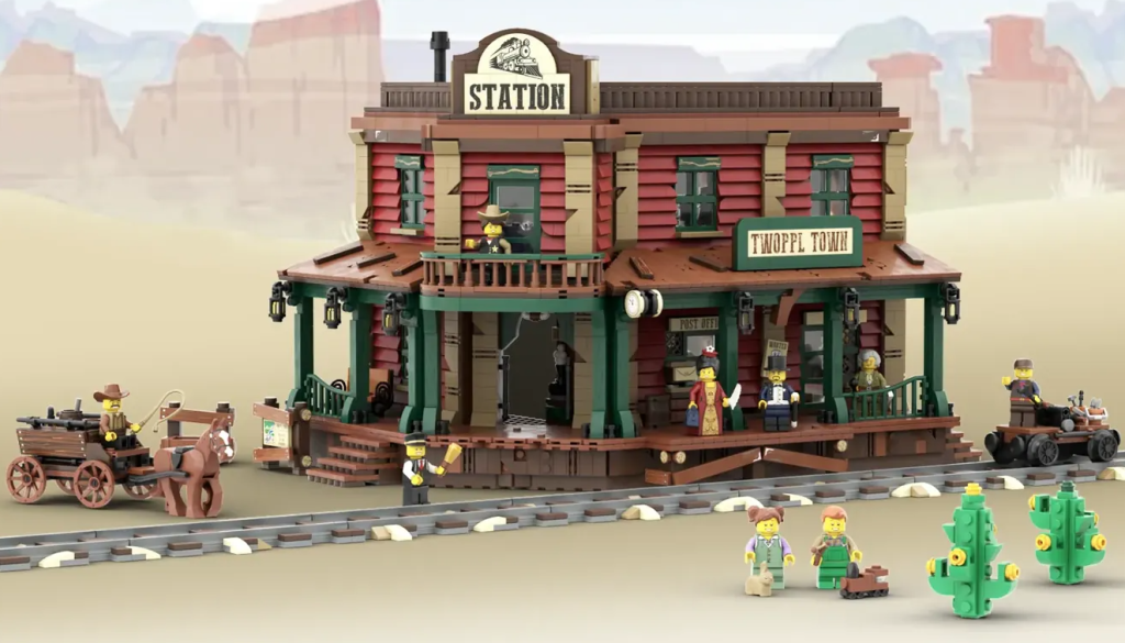 LEGO Ideas western train station 4
