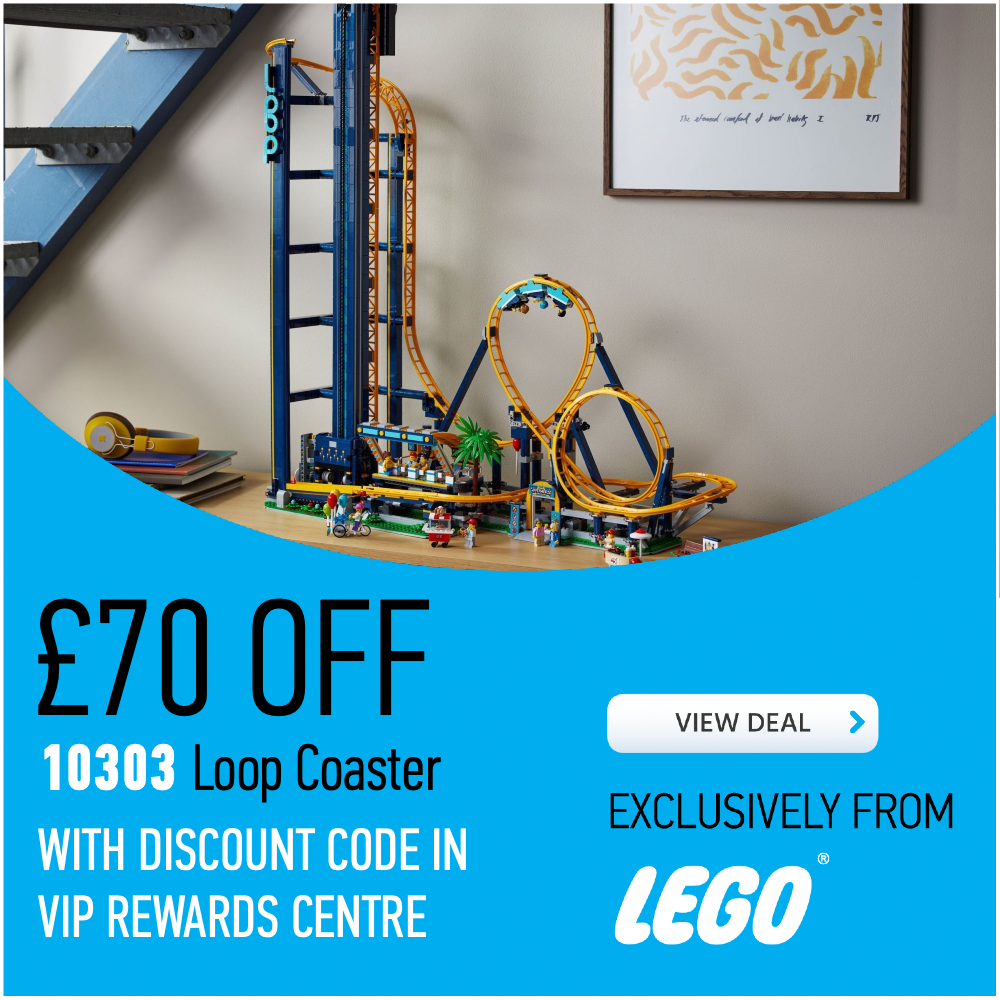 10303 Loop Coaster LEGO VIP Weekend 70 off LEGO deal card2