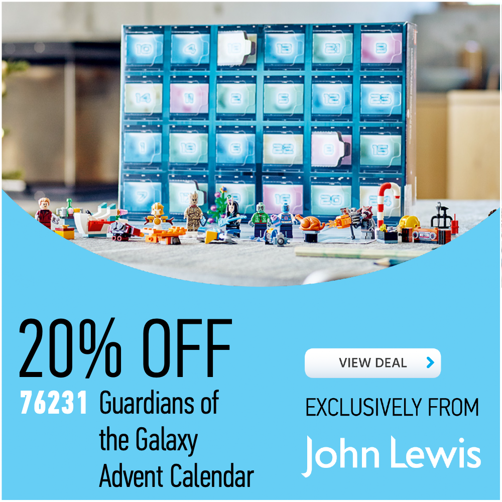 76231 Guardians of the Galaxy Advent Calendar John Lewis deal card 20 2
