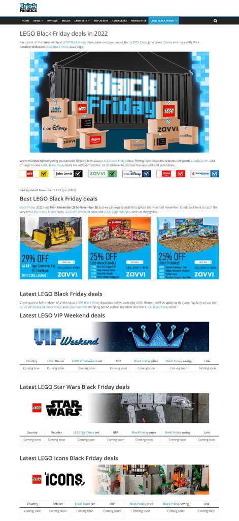 LEGO Black Friday Deals page screenshot 471x1024