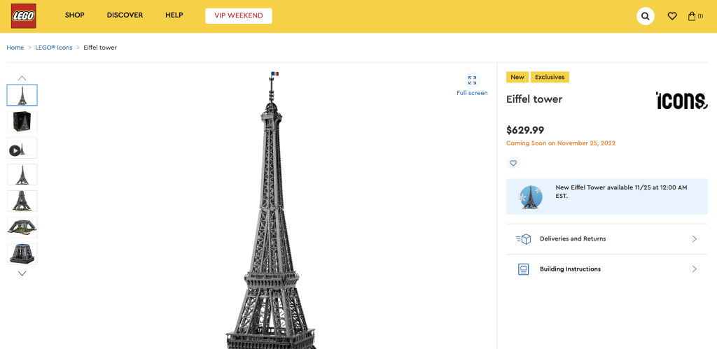 LEGO Icons 10307 Eiffel Tower US price change 1 1024x499