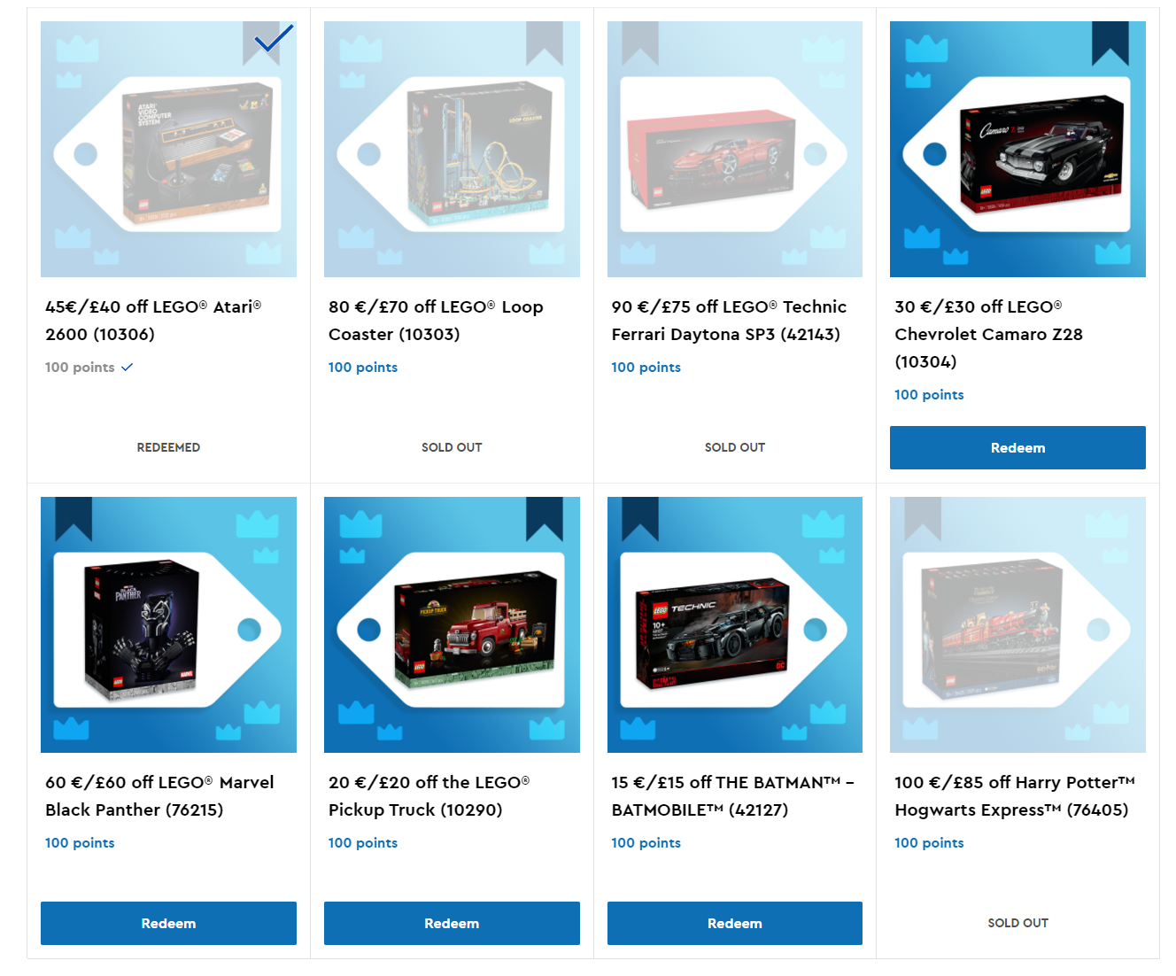 LEGO VIP Weekend discounts have started selling out