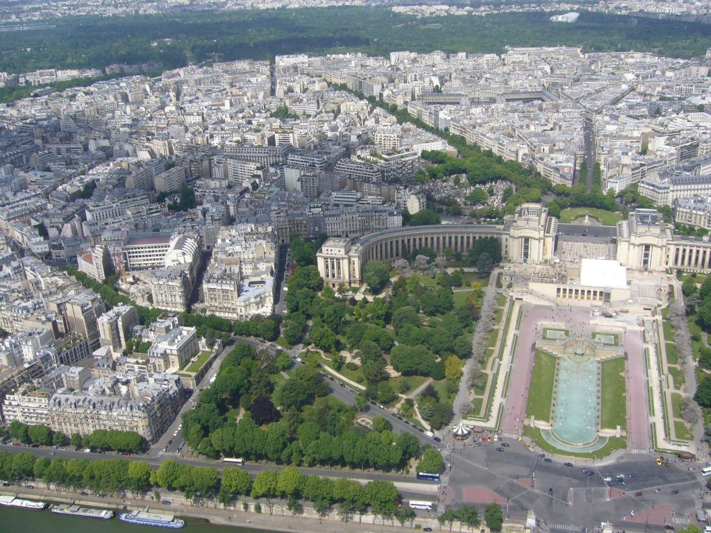 Paris View from the Eiffel Tower third floor Palais de Chaillot 2015 02 1024x768