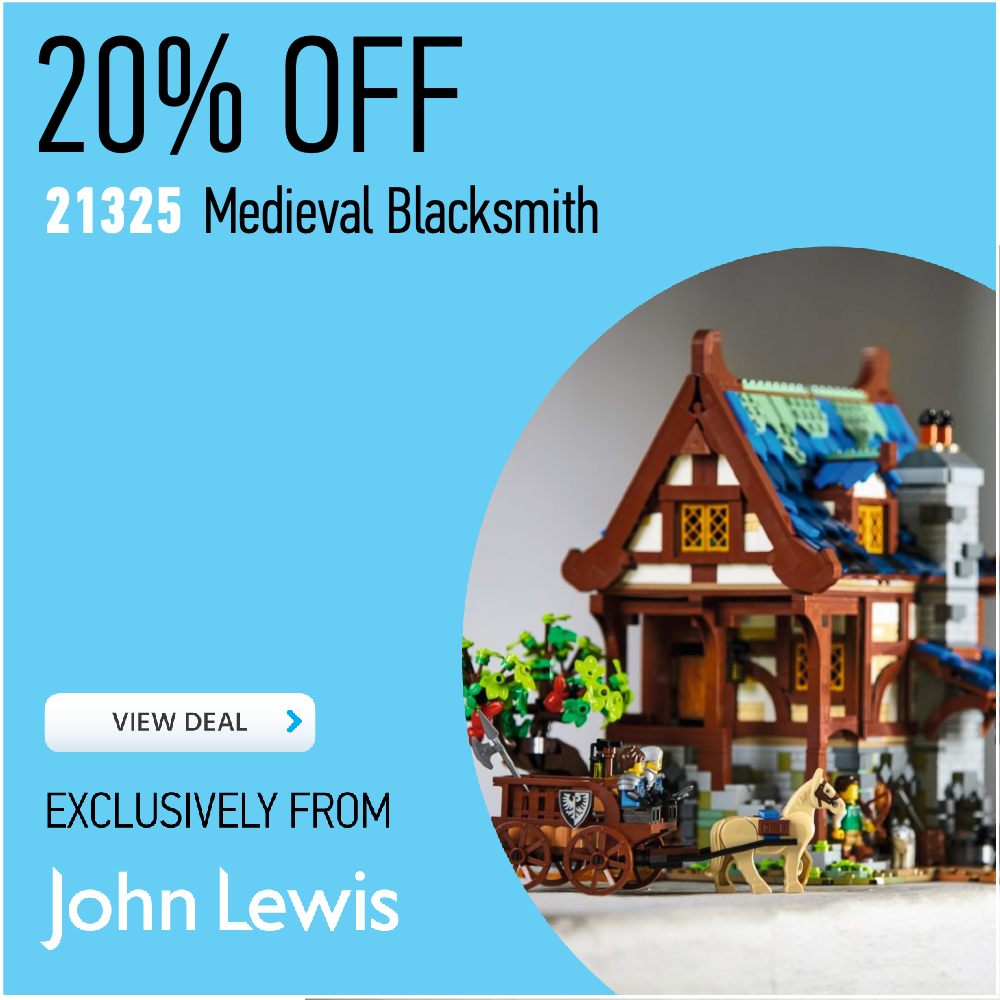 21325 Medieval Blacksmith John Lewis deal card 20