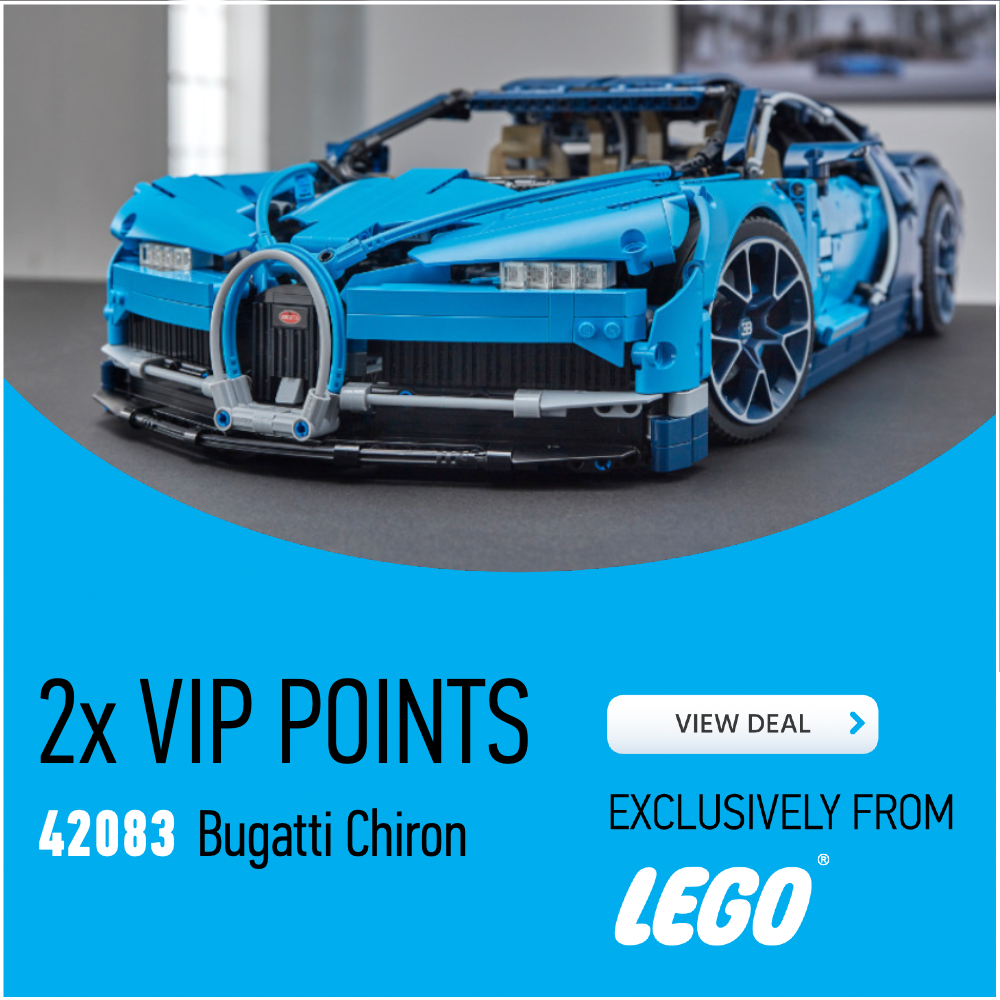 42083 Bugatti Chiron LEGO deal card 2x VIP points