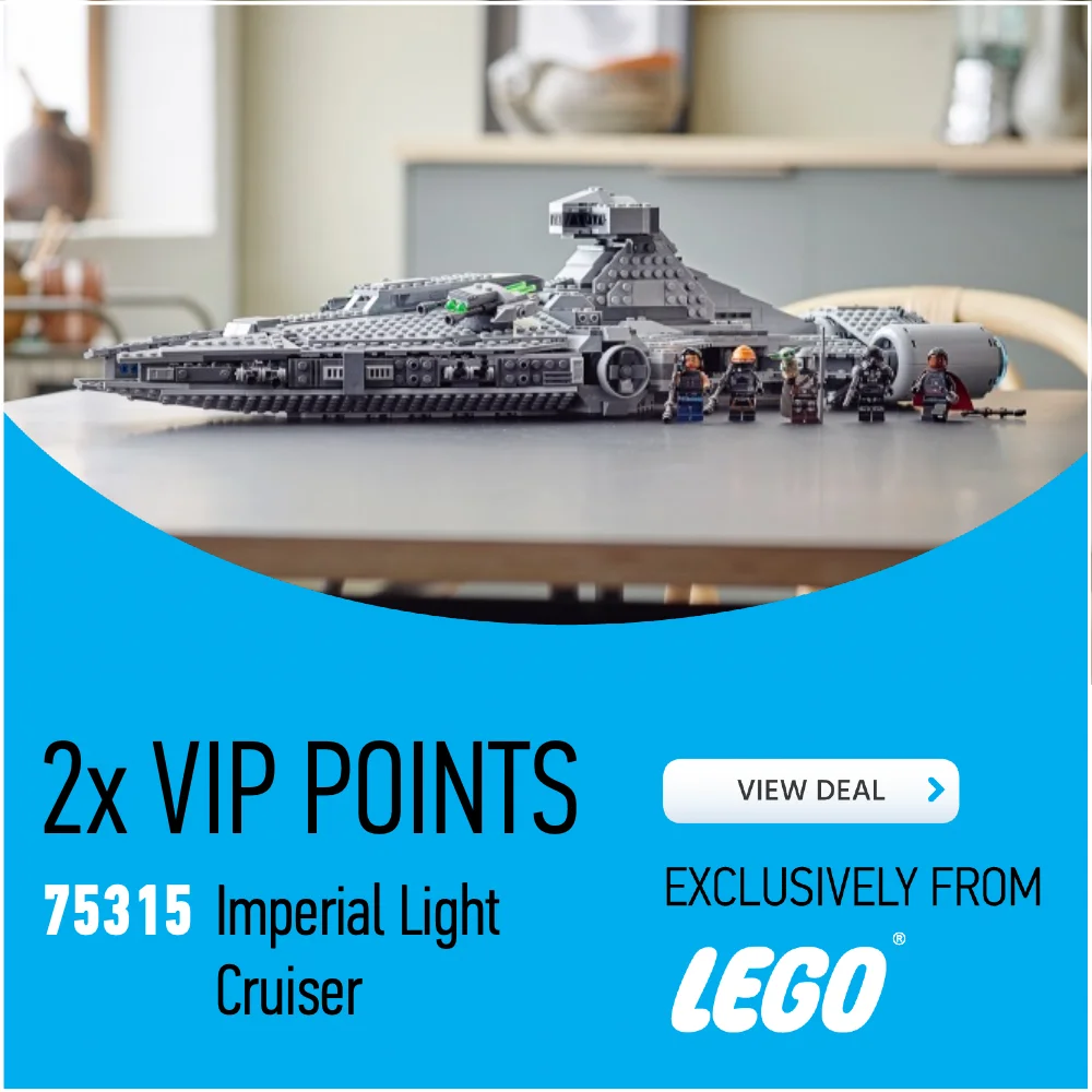 75315 Imperial Light Cruiser LEGO deal card 2x VIP points