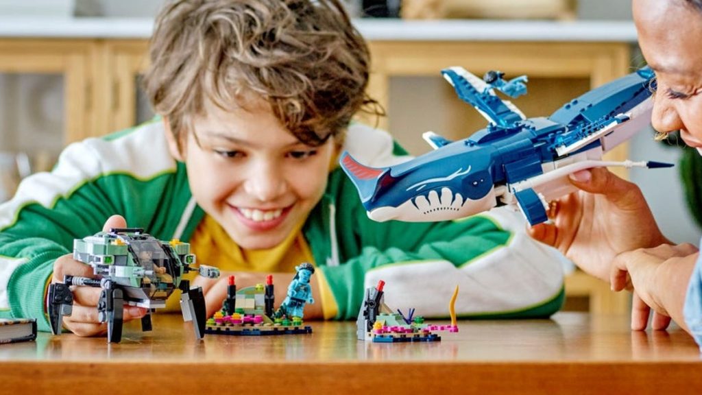 LEGO Avatar 75579 Payakan the Tulkun Crabsuit playing lifestyle featured 1024x576