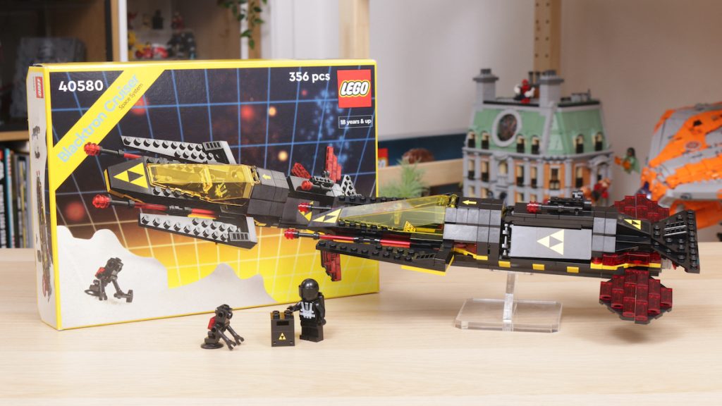 Regalo dell'incrociatore Blacktron LEGO Space 40580 con titolo della recensione dell'acquisto