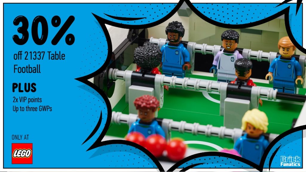 LEGO.com 21337 Table Football 30 off 2x VIP points 3 GWPs