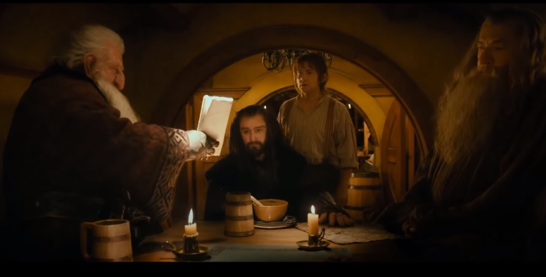 Thorin Bilbo Balin y Gandalf