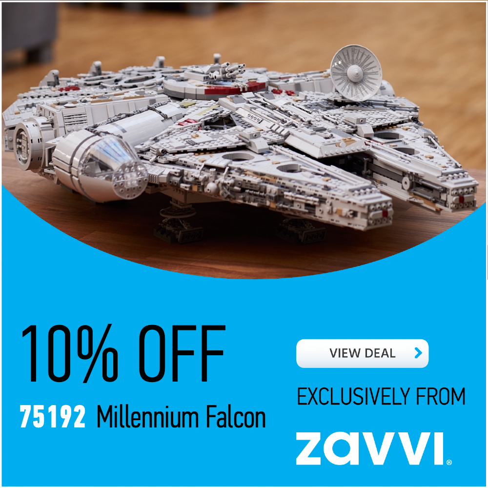 75192 Millennium Falcon Zavvi deal card 10